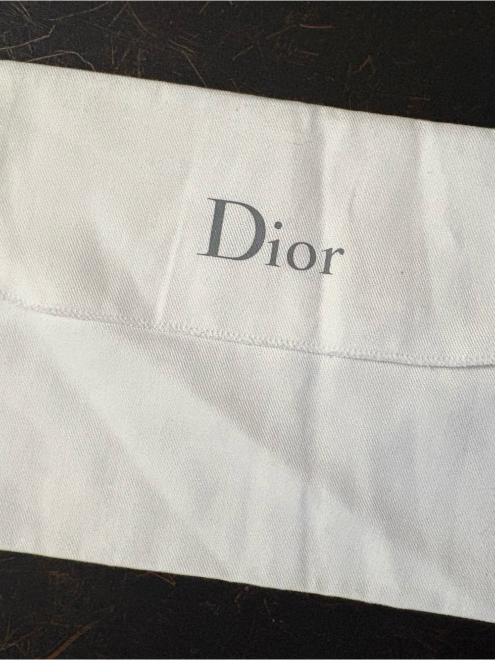 Dior White Cotton Panel Pocket with Grey Logo